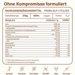 Nupure Bakterienkulturen-proba Glp-1 Pulver Stoffwechsel Pro, 210 g