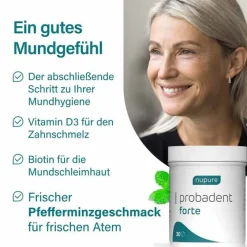 Nupure probadent forte 3 Bakterien Kulturen 5 Mrd. KBE Lutschtabletten, 90 St- Bakterienkulturen