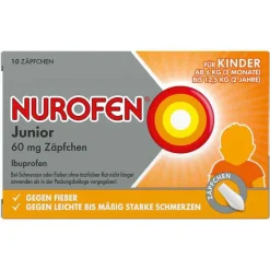 Nurofen ® Junior 60 mg Zäpfchen, 10 St-Kinder Fiebermittel Kinder|Mittel Gegen Fieber