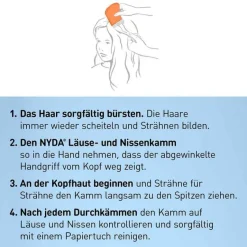 Nyda Läusemittel-® Läuse- und Nissenkamm aus Metall, 1 St