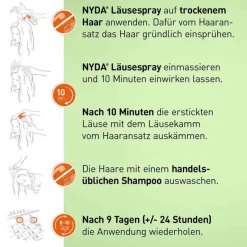 Nyda Läusespray, 50 ml-Kinder Läusemittel|Läuseshampoo