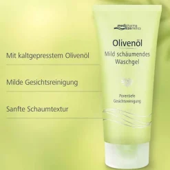 Medipharma Cosmetics Olivenöl mild schäumendes Waschgel, 100 ml- Duschen & Waschen