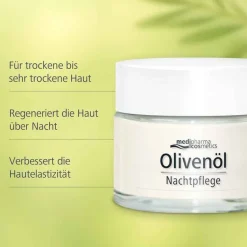 Medipharma Cosmetics Olivenöl Nachtpflege Creme, 50 ml- Nachtpflege