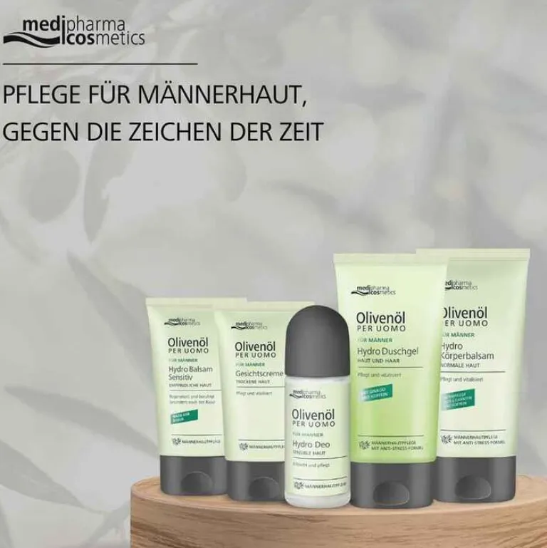 Medipharma Cosmetics Olivenöl Per Uomo Hydro Deo, 50 ml- Antitranspirant & Deo
