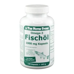 The Nutri Store Omega 3 Kapseln-Omega 3 Fischöl 1000 mg Kapseln, 120 St