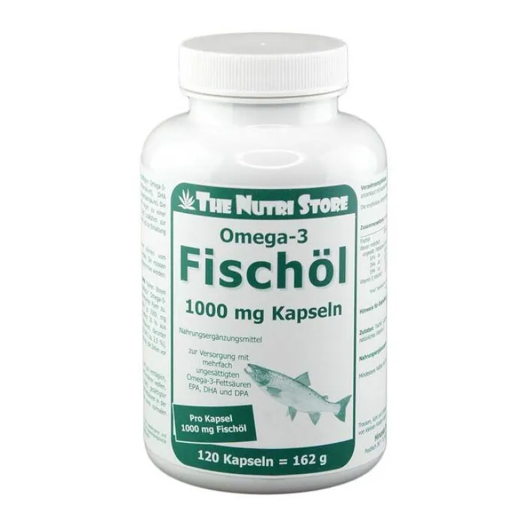 The Nutri Store Omega 3 Kapseln-Omega 3 Fischöl 1000 mg Kapseln, 120 St