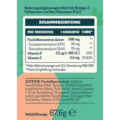 Balasense Omega-3 Kids mit Vitamin D + E , 90 St-Kinder Multivitamine