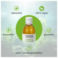 Omega-3 Vegan 2200mg mit 1351 DHA 672 EPA Algenöl Öl, 100 ml^Natugena Hot