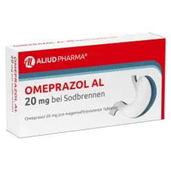 Aliud Pharma Sodbrennen Medikamente-OMEPRAZOL AL 20 mg bei Sodbrennen, 14 St