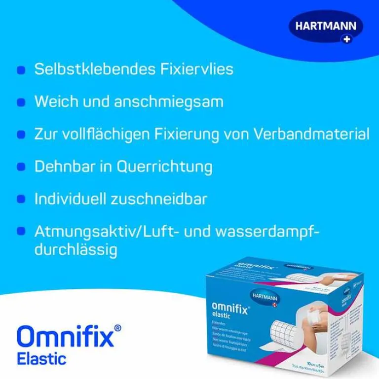 Omnifix Fixierpflaster-® elastic 10 cm x 5 m Fixiervlies, 1 St