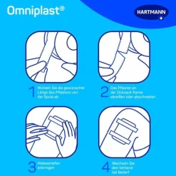 Omniplast Rollenpflaster|Fixierpflaster-® Selbstklebendes Textilband 2,5 cm x 5 m, 1 St