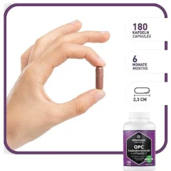 Vitamaze Opc-OPC Traubenkernextrakt hochdosiert + Vitamin C Kapseln, 180 St