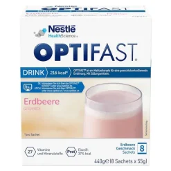 home Drink Erdbeere Pulver, 8X55 g^Optifast New