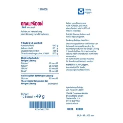 Oralpädon ® 240 Neutral , 10 St-Kinder Elektrolyte|Durchfallmittel