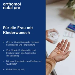Orthomol Natal pre Kapseln, 90 St-Kinder Schwangerschaft|Kinderwunsch Tabletten