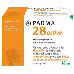 Padma Vitamin C (Ascorbinsäure)|Immunsystem-28 active Kapseln, 200 St