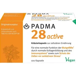 Padma Vitamin C (Ascorbinsäure)-28 active Kapseln, 100 St