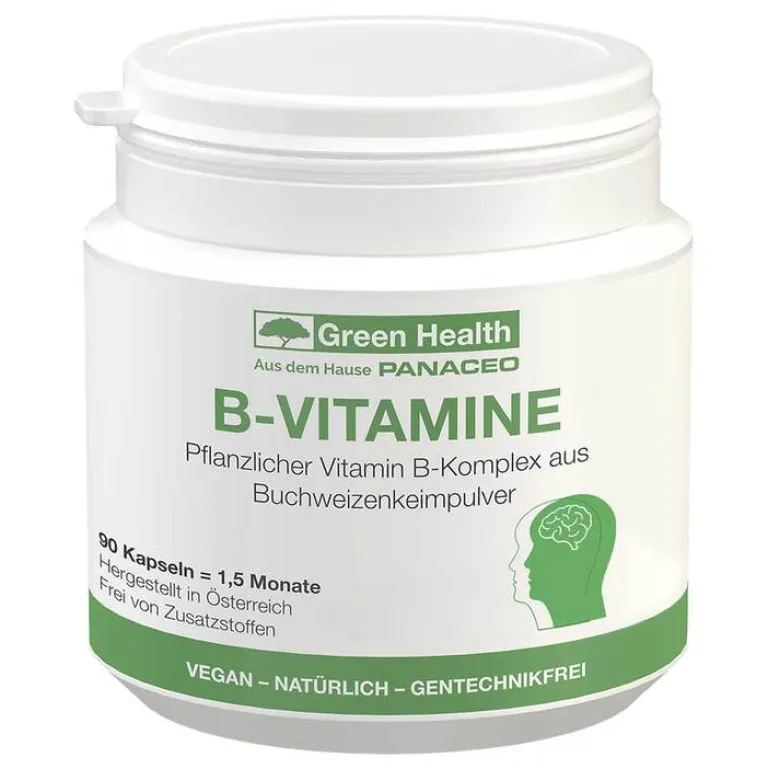 Panaceo Green Health B-Vitamine Kapseln, 90 St- Vitamin B Komplex
