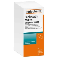 Ratiopharm Verdauung-Pankreatin Mikro ratiop.20000 magens.Hartkapseln, 100 St