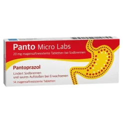 Micro Labs Pantoprazol-Panto 20 mg magensaftresistent Tabletten bei Sodbrennen, 14 St
