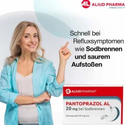 Aliud Pharma Pantoprazol AL 20 mg bei Sodbrennen, 7 St- Sodbrennen Medikamente|Pantoprazol
