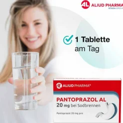 Aliud Pharma Pantoprazol AL 20 mg bei Sodbrennen, 14 St- Sodbrennen Medikamente|Pantoprazol