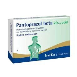 Beta Pantoprazol-Pantoprazol 20 mg acid magensaftresistent Tabletten, 7 St