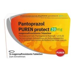Puren Pantoprazol-Pantoprazol protect 20 mg magensaftresistent Tabletten , 14 St