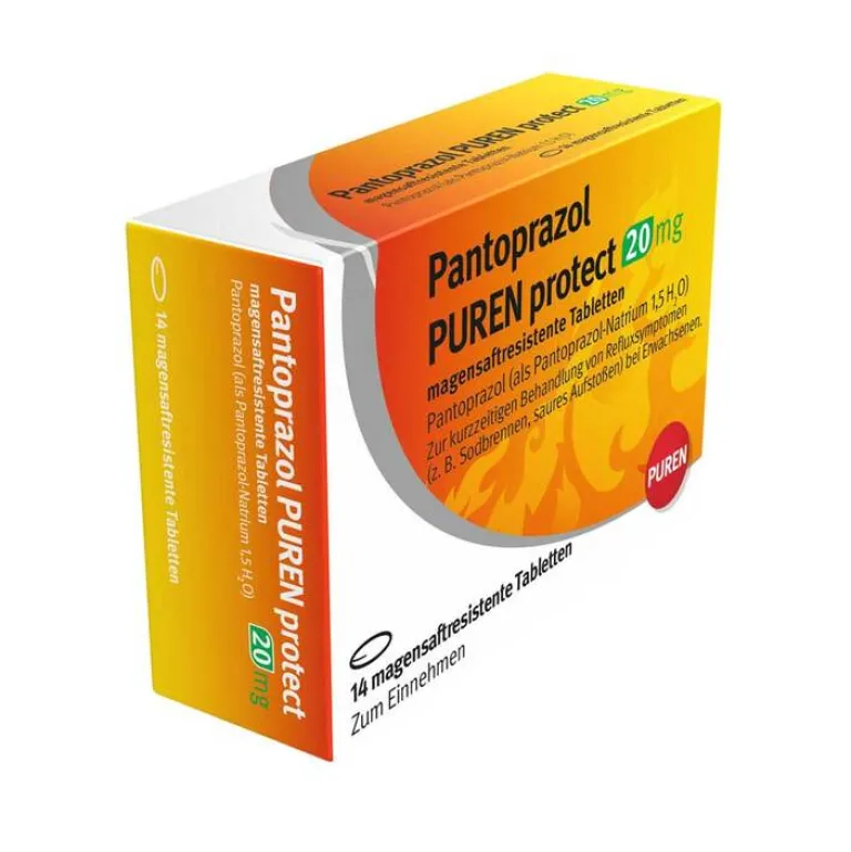 Puren Pantoprazol-Pantoprazol protect 20 mg magensaftresistent Tabletten , 14 St