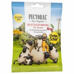 Pectoral für Kinder Shaun das Schaf Beutel, 57 g- Husten & Halsbonbons
