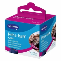 Peha-Haft Color Fixierbinde latexf.4 cm x 4 m blau, 1 St- Haft- & Fixierbinden