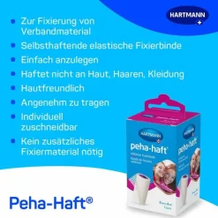 ® Kohäsive Fixierbinde latexfrei 8 cm x 4 m, 1 St^Peha-haft Online
