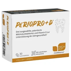 Nicapur Vitamin D (Colecalciferol)|Bakterienkulturen-Periopro + D Lutschtabletten, 30 St