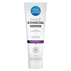 Perlweiss Zahnweiß-White & Charcoal Zahncreme, 75 ml