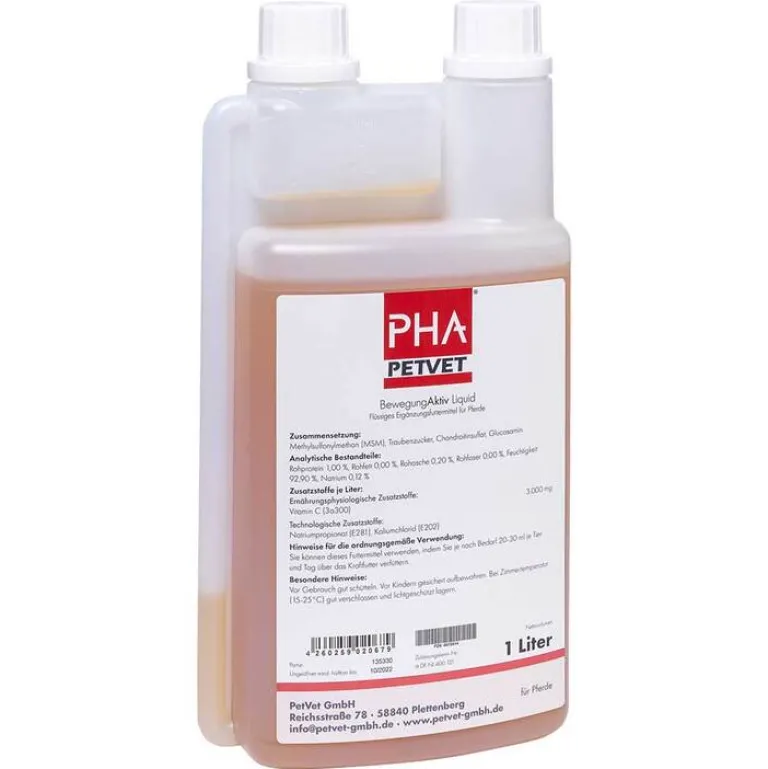 PHA Pferde-Bewegungaktiv Liquid für Pferde, 1000 ml