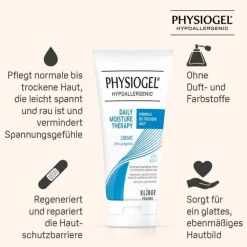 Physiogel Trockene & Sensible Haut-Daily Moisture Therapy Creme für normale bis trockene Haut, 75 ml