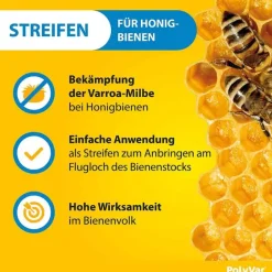 Polyvar Produkte Für Bienenvölker-YELLOW gegen Milben für den Bienenstock, 10 St