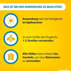 Polyvar Produkte Für Bienenvölker-YELLOW gegen Milben für den Bienenstock, 10 St
