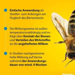 Polyvar Produkte Für Bienenvölker-YELLOW gegen Milben für den Bienenstock, 10 St