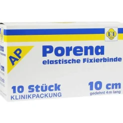Erena Porena elastische Mullbinde binde 10cm ohne Cello weiß, 10 St- Mullbinden