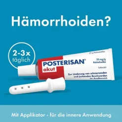 Posterisan akut 50 mg/g Rektalsalbe, 25 g- Hämorrhoiden Salbe|Lidocain