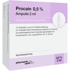 Medphano Procain 0,5% Injektionslösung Ampulle 2 ml, 10X2 ml- Procain