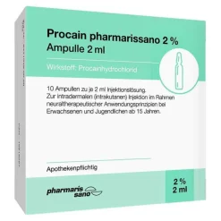 pharmarissano Procain 2% Injektionslösung Ampullen 2 ml, 10X2 ml- Procain