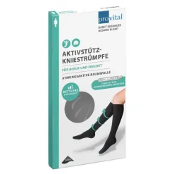 Provital Stütz- Und Reisestrümpfe-Aktivstützkniestrümpfe Damen Größe 39 - 42 hellgrau, 2 St