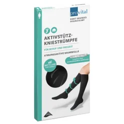 Provital Stütz- Und Reisestrümpfe-Aktivstützkniestrümpfe Damen Größe 39 - 42 schwarz, 2 St