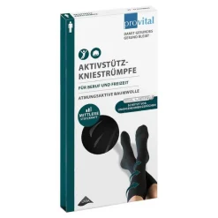 Reisekniestrümpfe Größe 43 - 46 schwarz, 2 St^Provital