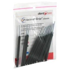 Proximal Grip xx-fein schwarz Interdentalbürste, 12 St- Zwischenraumreinigung