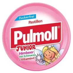 Zuckerfreie Bonbons-Pulmoll Junior Himbeer mit Echinacea ohne Zucker Bonbons, 50 g