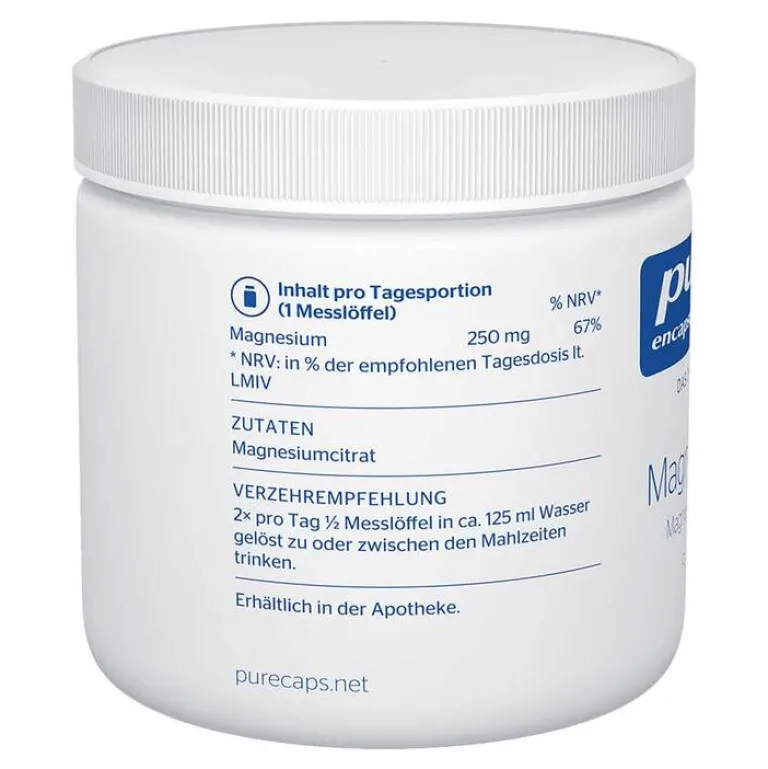 Pure Encapsulations Magnesium Magnesium Citrat Pulver, 107 g- Magnesium|Muskulatur