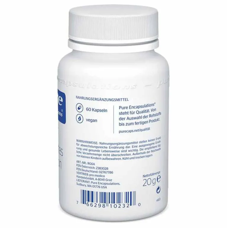 Pure Encapsulations Reduziertes Glutathion Kapseln, 60 St- Glutathion